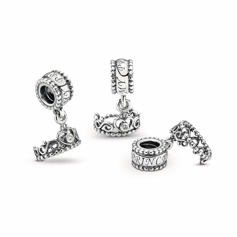 Pandora My Princess Dangle Charm Europe - Sterling Silver/Cubic Zirconia - 601249UHL